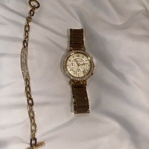 Michael kors watch and bracelet set